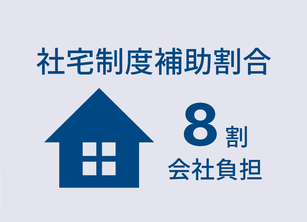社宅制度補助割合 8割会社負担